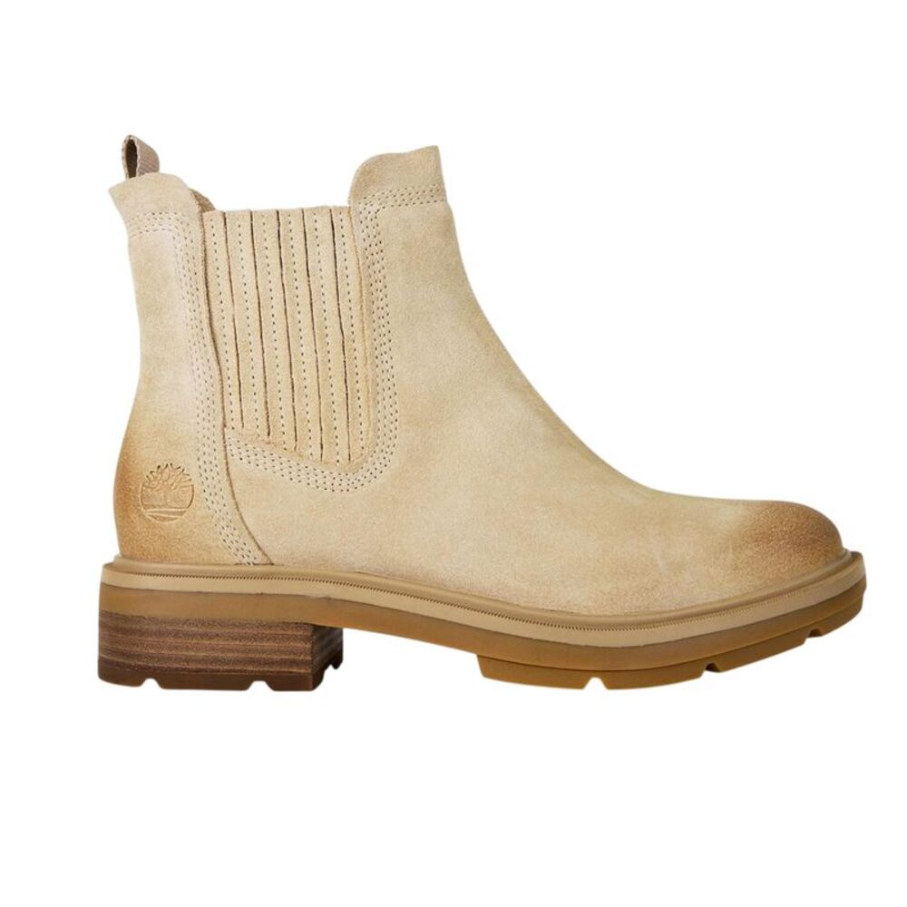 Timberland Womens/Ladies Brimfield Suede Block Heel Chelsea Boots / Light Beige